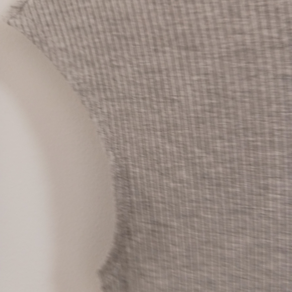 Gray Ribbed Women's Top - Picture 3 of 5